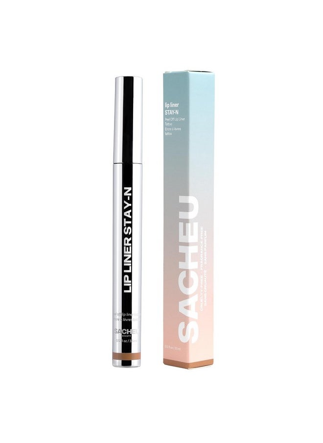 Sacheu - Lip Liner Stay N Peel Off Lip Liner Tattoo Peel Off Lip Stain Long Lasting Lip Stain Peel Off Infused With Hyaluronic Acid & Vitamin E For All Skin Types Noohde Shade Pack Of 1 - Image 1