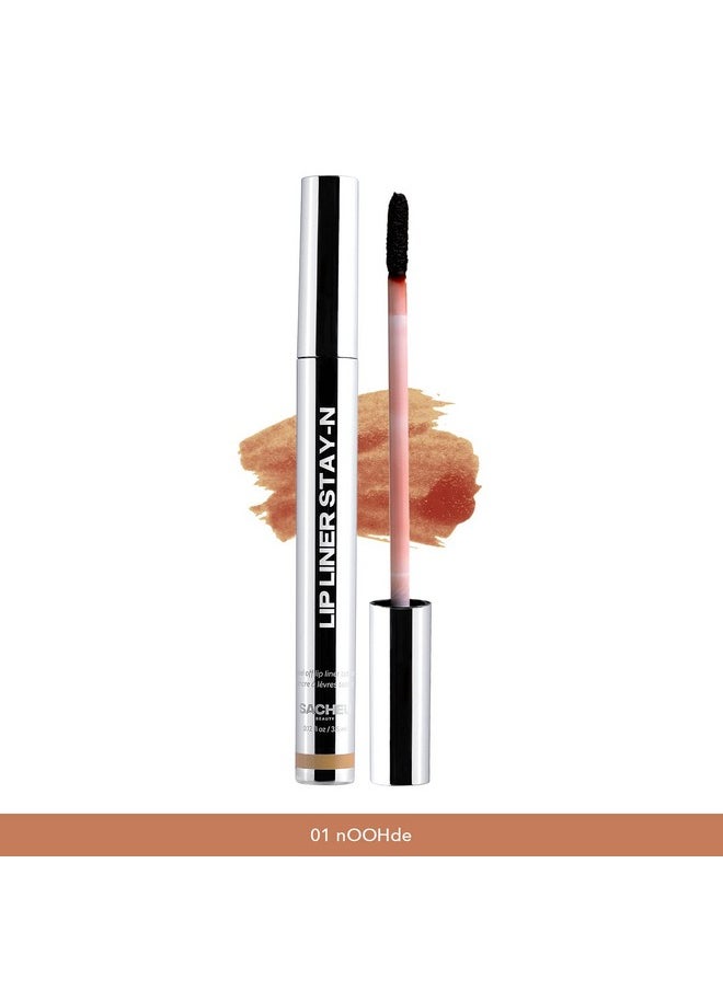 Sacheu - Lip Liner Stay N Peel Off Lip Liner Tattoo Peel Off Lip Stain Long Lasting Lip Stain Peel Off Infused With Hyaluronic Acid & Vitamin E For All Skin Types Noohde Shade Pack Of 1 - Image 1