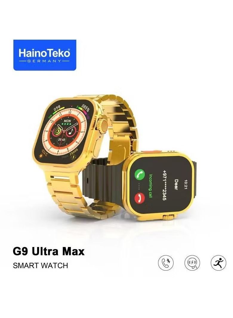 Haino Teko Golden smart watch ultra with Extra strap special watch for man  - Image 1