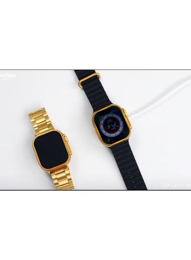 Haino Teko Golden smart watch ultra with Extra strap special watch for man  - Image 4