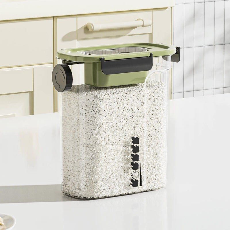 Multifunctional Storage Dispenser for Cereal, Legumes, Rice – Moisture Proof Clear Food Container for Kitchen Organization with Ice Drink Dispenser (3000ml) - Image 1