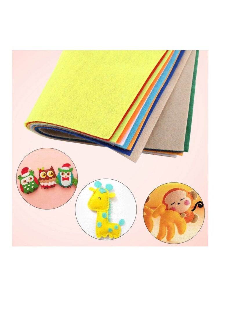 Terabyte 10 Piece Soft Craft Felt Non-woven Fabric for Kids DIY, Craft Sewing, Patchwork, School Projects, Multicolour, 20x30cm - Image 3