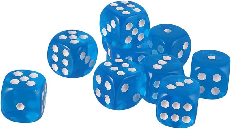 كلاراكو مجموعة من 10 قطع من النرد الأزرق سداسي الأوجه للعب الأدوار D&D RPG - Image 4