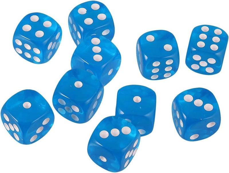 كلاراكو مجموعة من 10 قطع من النرد الأزرق سداسي الأوجه للعب الأدوار D&D RPG - Image 1