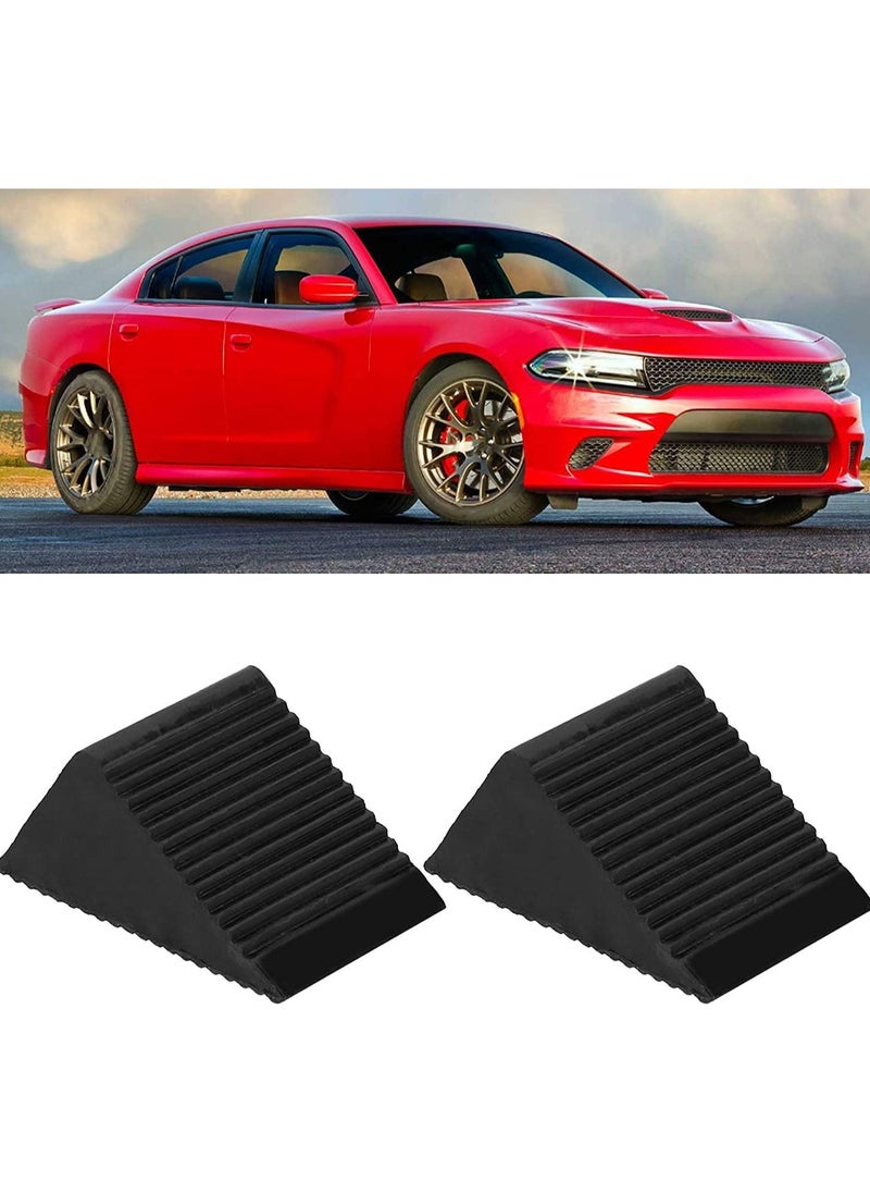 SYOSI - Wheel Stoppers, 1Pcs Black Wheel Wedge, for Car Wheel Tires Trucks Trailers, Solid Rubber Heavy Duty Black Wheel Chock - Image 1