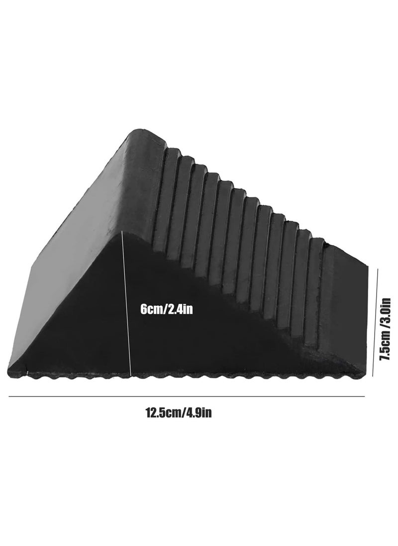 SYOSI - Wheel Stoppers, 1Pcs Black Wheel Wedge, for Car Wheel Tires Trucks Trailers, Solid Rubber Heavy Duty Black Wheel Chock - Image 1
