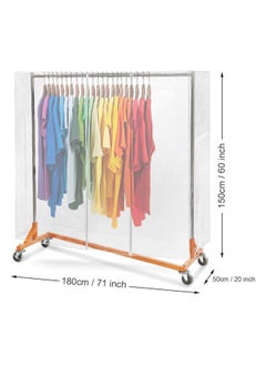 71 Lclear Transparent Clothing Rack Cover Dustproof Garment Shoulder Rack Covers Home Bedroom Clothing Dustproof Waterproof Protector With Durable Zipper And Roomy Pocket L 71X20X52 Inch - pzsku/Z6E20767776F3E1DE42E0Z/45/_/1721976073/d9604c9b-b9e4-4b5e-87bd-b52f89ddde7b