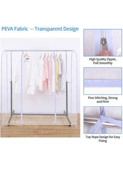 71 Lclear Transparent Clothing Rack Cover Dustproof Garment Shoulder Rack Covers Home Bedroom Clothing Dustproof Waterproof Protector With Durable Zipper And Roomy Pocket L 71X20X52 Inch - pzsku/Z6E20767776F3E1DE42E0Z/45/_/1721976076/36324371-8a4c-4dcd-9d31-9696026c3f6d