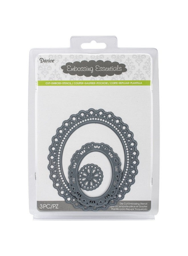 Darice Embossing Essentials Dies Oblong Doily Frame 3Pack - Image 2