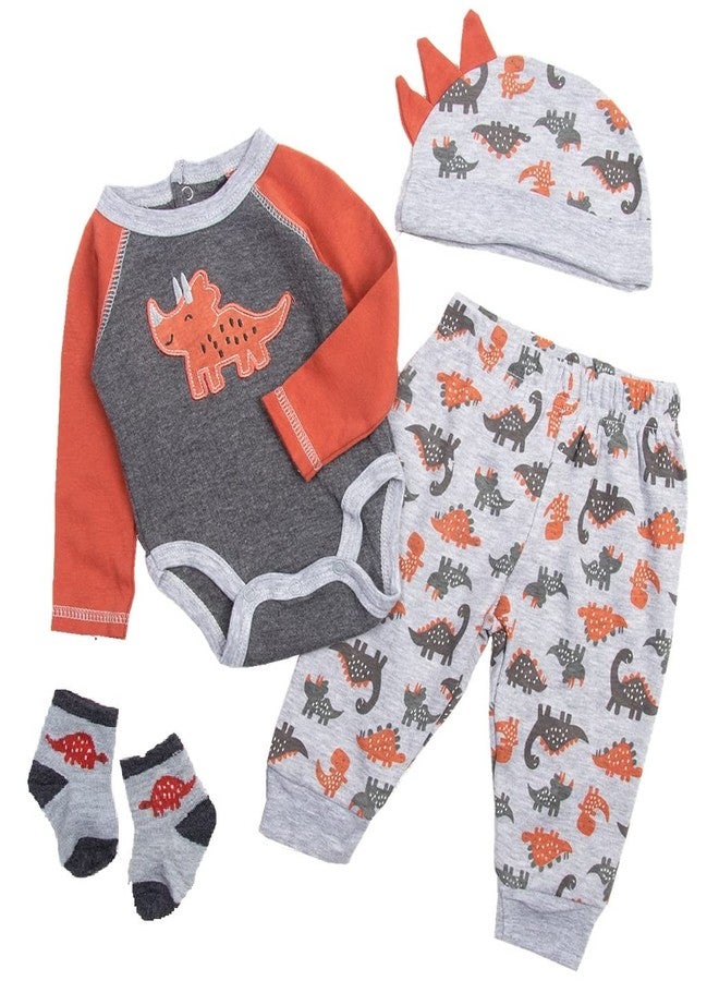 Pedolltree Reborn Baby Boy Doll Clothes 24 Inch Accesories Outfits Dinosaur 4 Pcs Set for 22-24 inch Reborn Dolls Clothes Clothing - Image 2