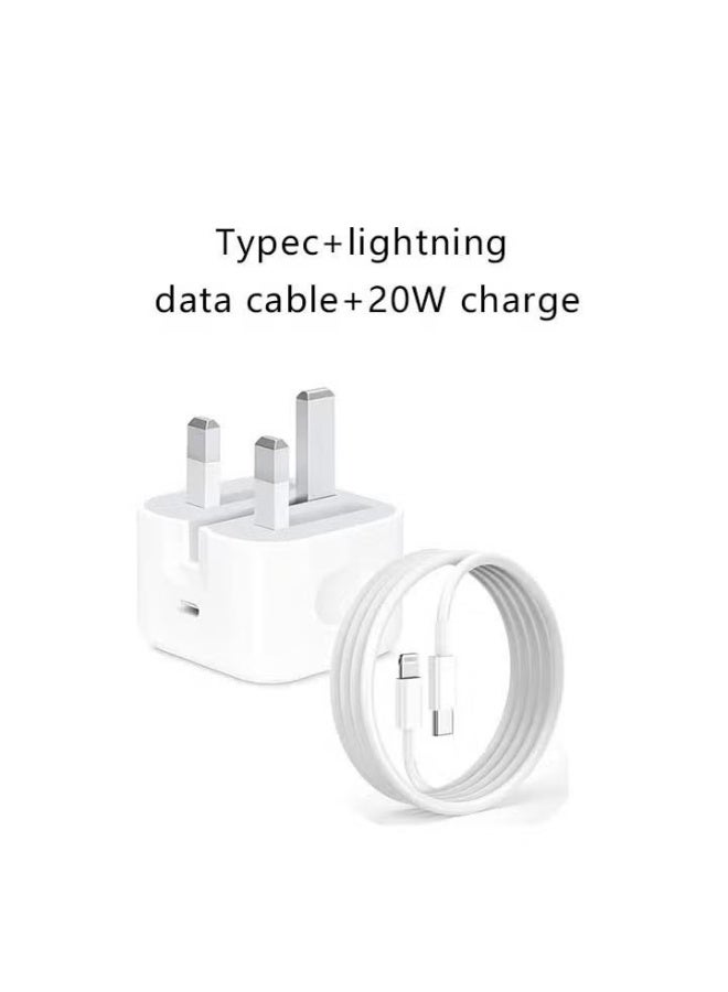 iPhone 20W Fast Charger | USB C Wall Fast Charger with USB C to Lightning Cable Compatible with iPhone 14/14 Pro/14 Pro Max/13/12/SE2020/11/XR/XS Max/X/iPad - Image 3