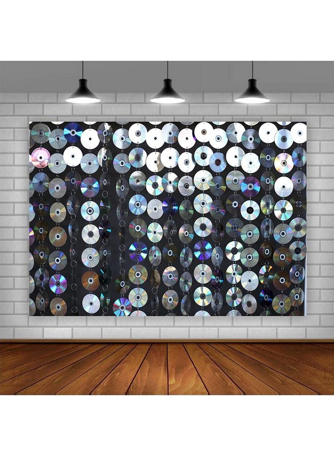 Lofaris 50'S Theme Party Backdrop Cd Wall Background Rock And Roll Music Birthday Party Decorations Photo Booth Props 5X3Ft  - Image 1