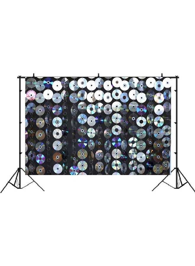 Lofaris 50'S Theme Party Backdrop Cd Wall Background Rock And Roll Music Birthday Party Decorations Photo Booth Props 5X3Ft  - Image 3