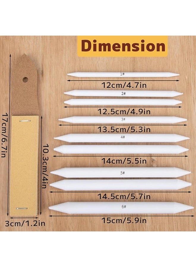 Mixing Paper Wiper Set Blending Stumps with Sandpaper Pencil Sharpener for Drawing and Sketching Pack of 10 - Image 3