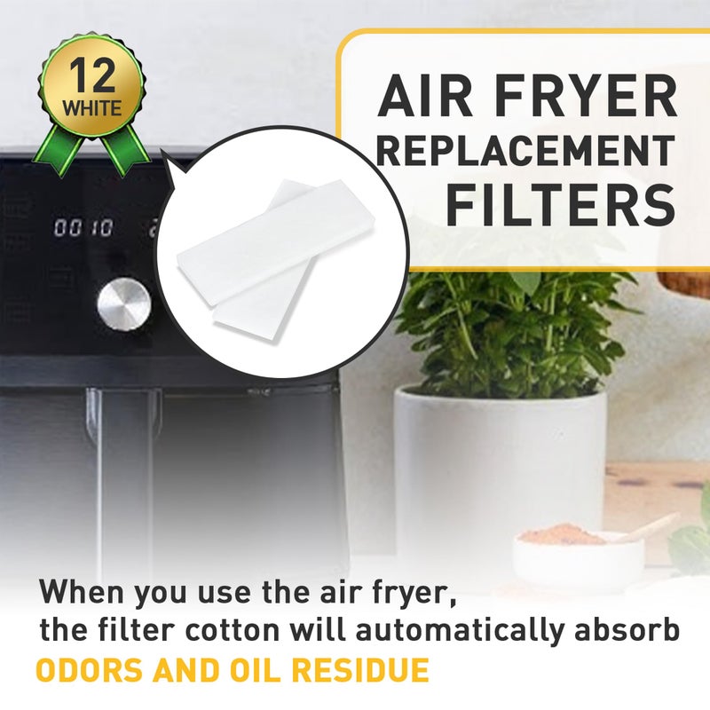 EUSTREER 12 Pcs Air Fryer Replacement Filters for 6QT Instant Vortex Plus Air Fryer with ClearCook and OdorErase, Replacement Odor Erase Air Filters for Instant Vortex Plus 6QT - Image 2