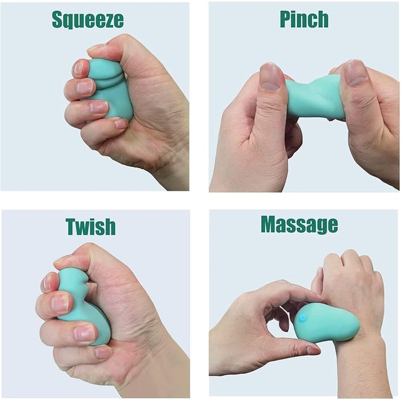 Jofeis Multifunctional Ultra Soft Squeeze Personal Electric Massager with Vibrating Physic Therapy Massage Ball, Finger Massager for Hand Exercisers Fidget & Relaxtion(Green) - Image 4