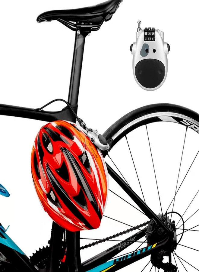 فلاين قفل رمزي مكون من 3 أرقام، تصميم جميل على شكل بقرة، قفل عربة أطفال، قفل مركب، عربة أطفال، دراجة، قفل أمان بكلمة مرور، قفل مشفر لقفل عربة الأطفال، حقيبة ظهر، خوذة، خزانة (بقرة بيضاء) - Image 2