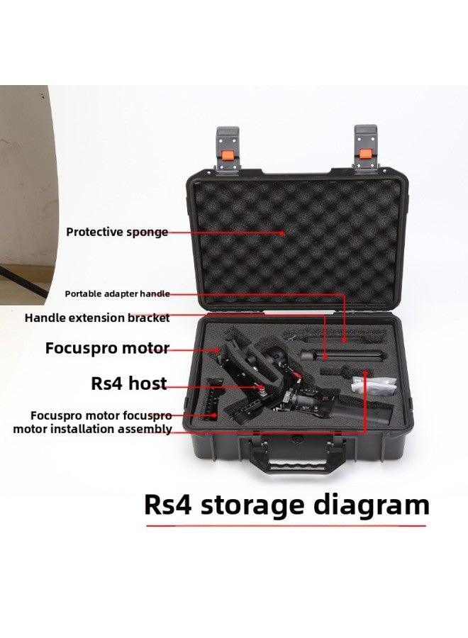 For DJI Dajiang RS 4PRO Explosion-proof Case RS4 Storage Bag Portable Storage Box Waterproof Case Portable Accessories-Color:black Rs4-Dimensions:410/330/130  - Image 4