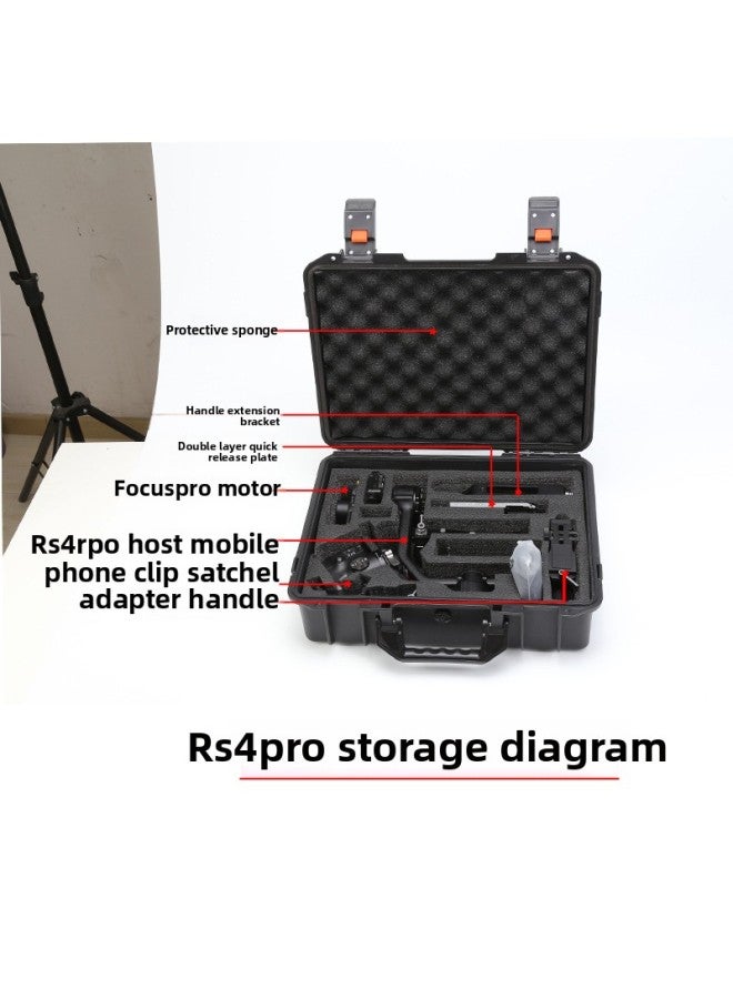 For DJI Dajiang RS 4PRO Explosion-proof Case RS4 Storage Bag Portable Storage Box Waterproof Case Portable Accessories-Color:black Rs4-Dimensions:410/330/130  - Image 3