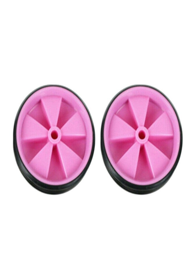 SYCOOVEN Pink Bicycle Training Wheels for Kids - 1 Pair Cycling Support Wheels, Low Noise Rubber Bike Assist Wheel Stabilisers - Image 1