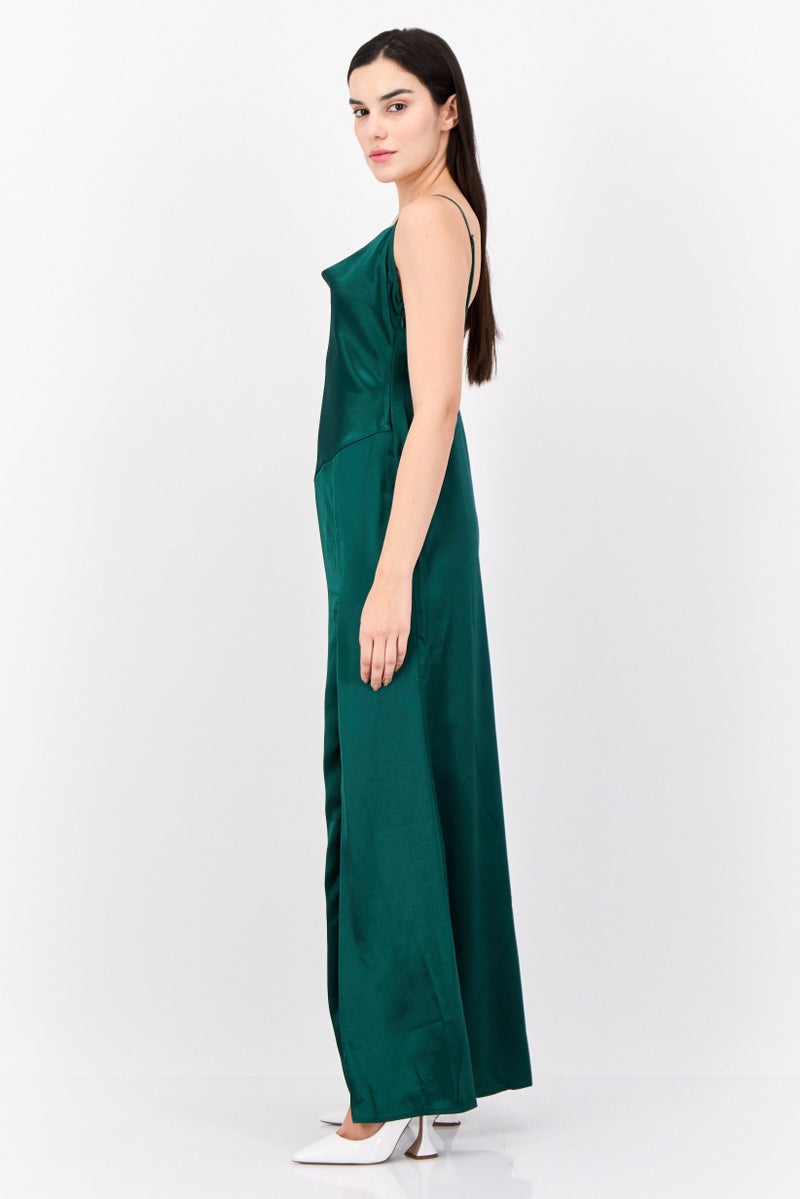 Lulus Women Plain Maxi Dress, Green - Image 3