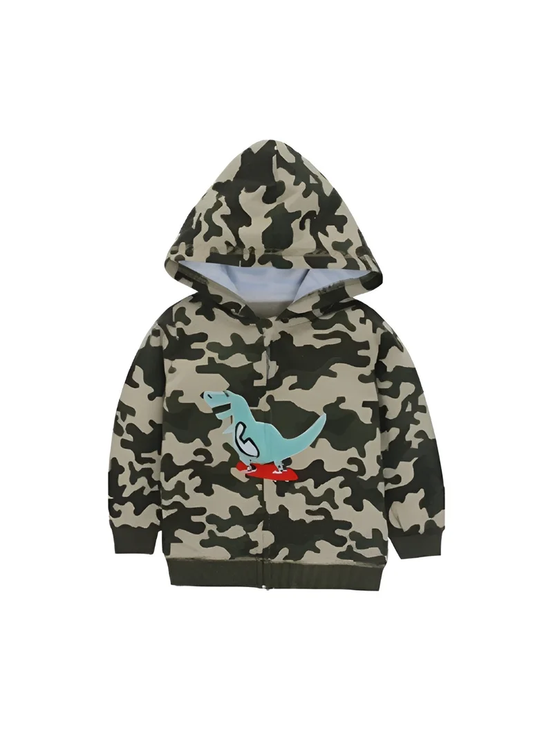 Bambimici Bambimici Dinosaur Print Hoodie - Multicolor