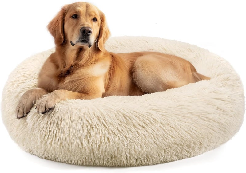 Hoewina GOG Beds Large Sized GOG, 32in Pet Beds for Large Gogs and Cats, Washable Indestructible Extra Large GOG Bed (Light Brown) - Image 1