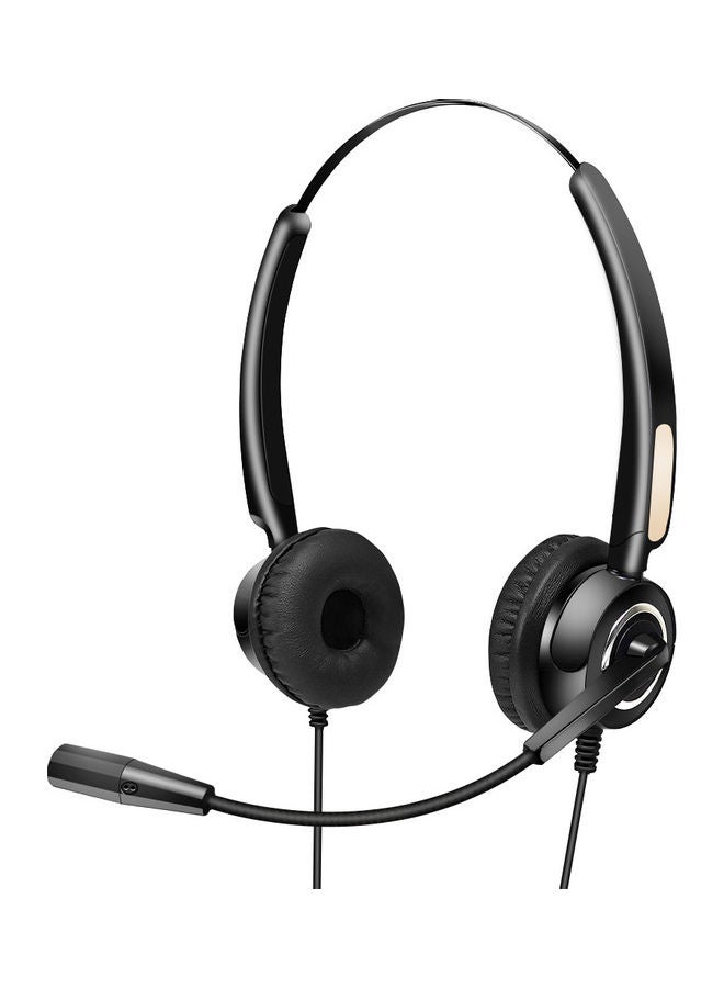 NIBEMINENT Communication Headset With Mic Black/Beige - Image 1