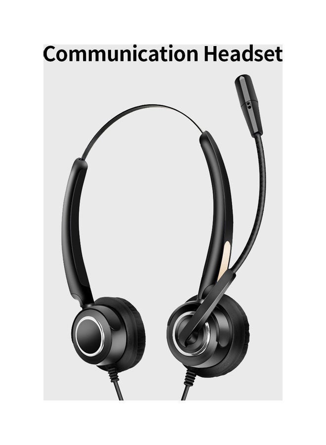 NIBEMINENT Communication Headset With Mic Black/Beige - Image 4
