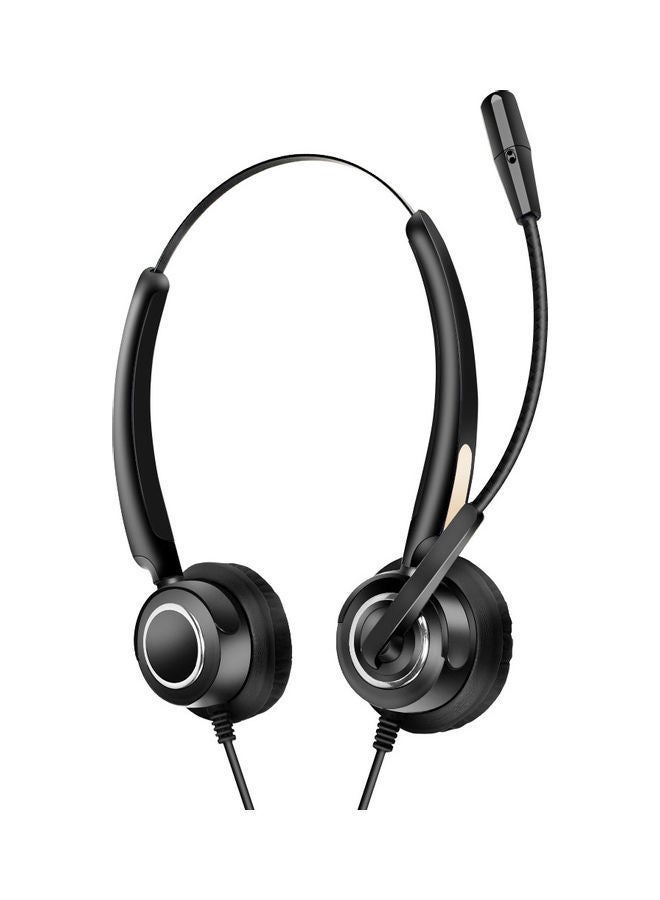 NIBEMINENT Communication Headset With Mic Black/Beige - Image 2