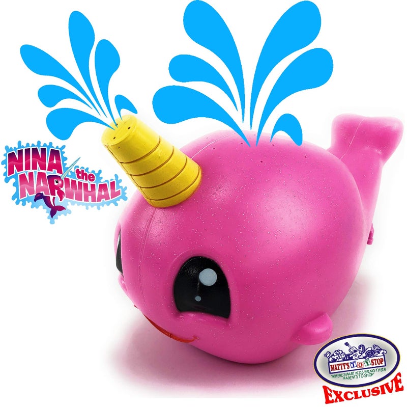 Matty's Toy Stop Nina The Narwhal (Pink Unicorn of The Sea) Water Sprinkler - Image 5