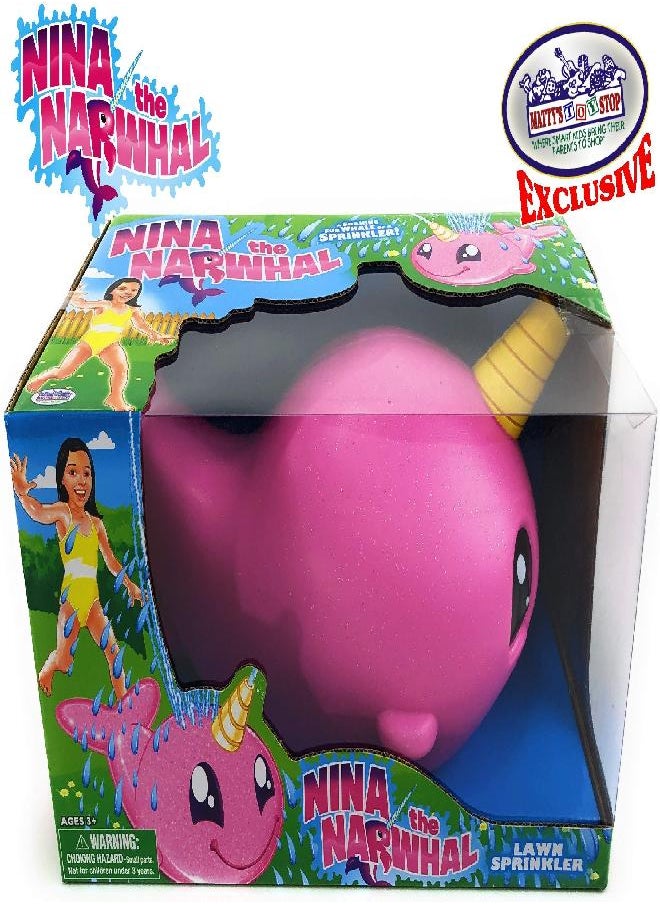 Matty's Toy Stop - Matty's Toy Stop Nina The Narwhal (Pink Unicorn of The Sea) Water Sprinkler - Image 1