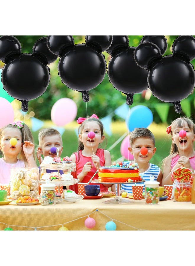 LIYDE 6 Pcs Mouse Head Balloons, 24'' Black Aluminum Foil Balloons for Birthday Party Decorations - Image 4
