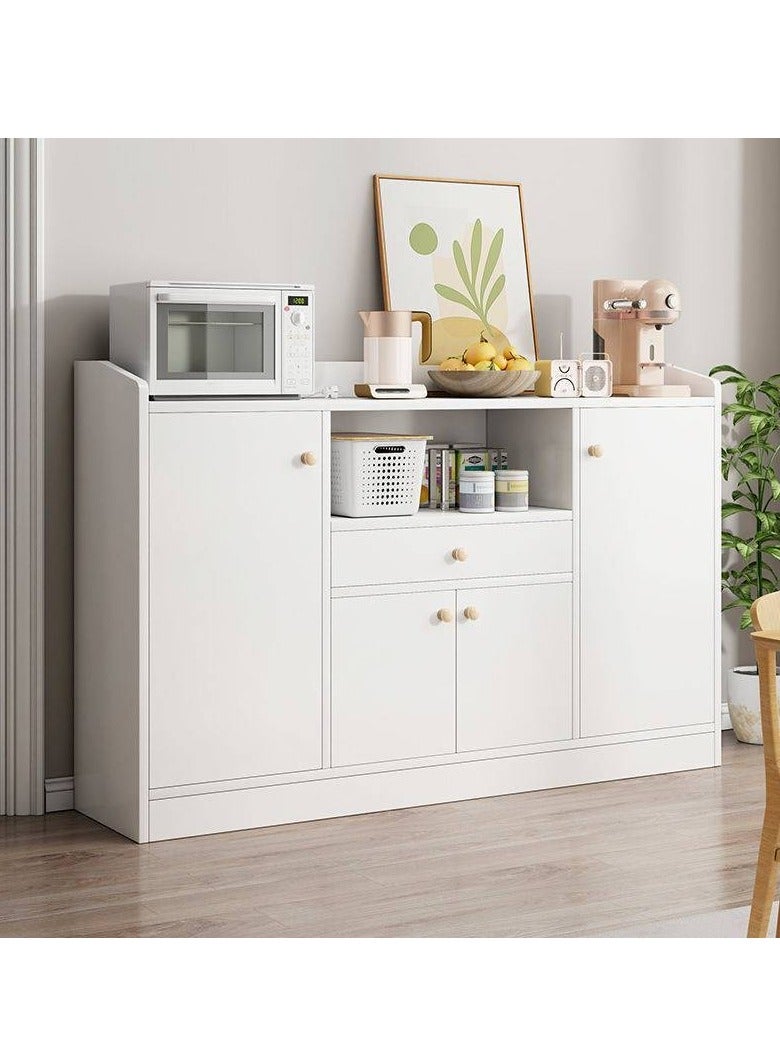 خزانة تخزين المطبخ الخزانة الجانبية ، خزانة المطبخ الخشبية مع 1 درج و 4 أبواب لفرن الميكروويف ، رفوف تخزين مستقلة لغرفة الطعام غرفة المعيشة والمطبخ (CDA5) - Image 1