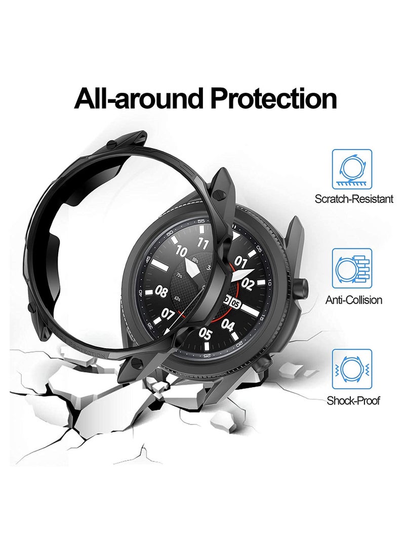 SOLARAE Watch Case Cover Compatible with Samsung Galaxy Watch 4, Protector with rotating bezel, Accessories Bezel Ring Frame Protector (46MM, Black) - Image 3