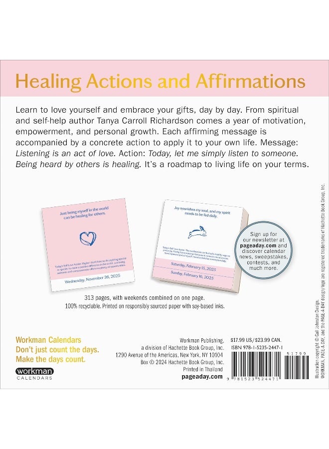 Year of Self-Love Page-A-Day® Calendar 2025: Daily Affirmations and Actions for Self-Compassion and Self-Worth - Image 2