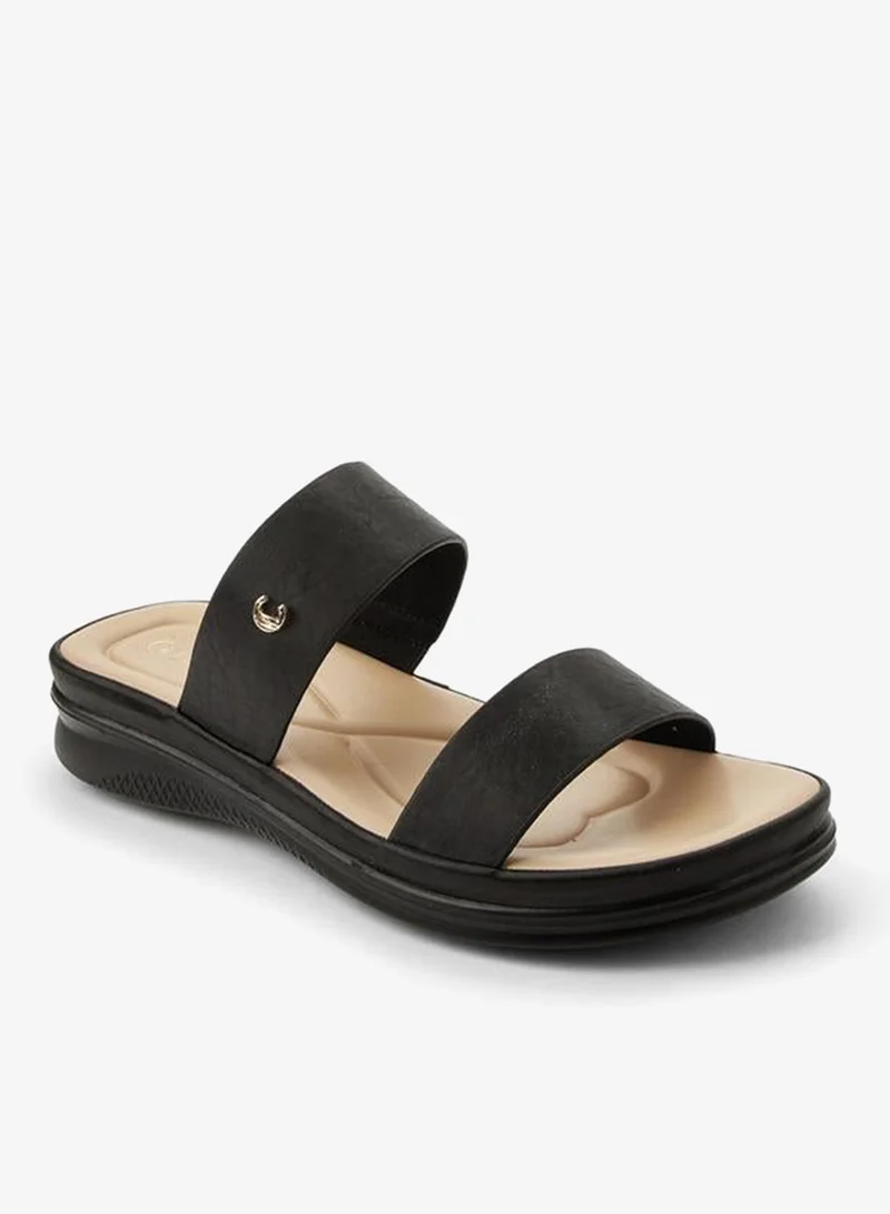 Le Confort BLACK Women Textured Sandals for Women | Best Price UAE