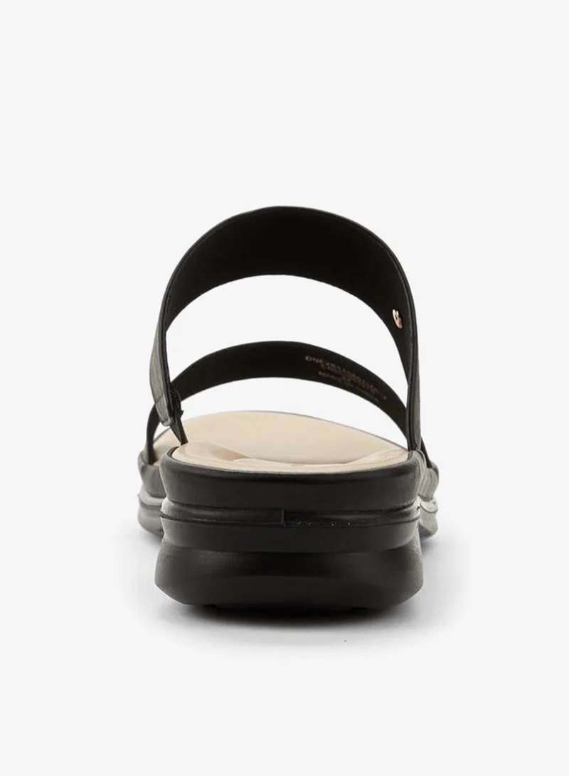 Le Confort BLACK Women Textured Sandals for Women | Best Price UAE