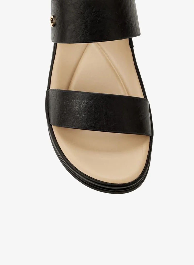 Le Confort BLACK Women Textured Sandals for Women | Best Price UAE