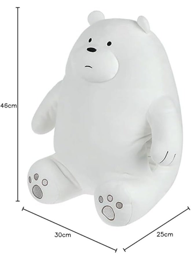 MINISO We Bare Bears Polar Cushion Sitting White - Image 4