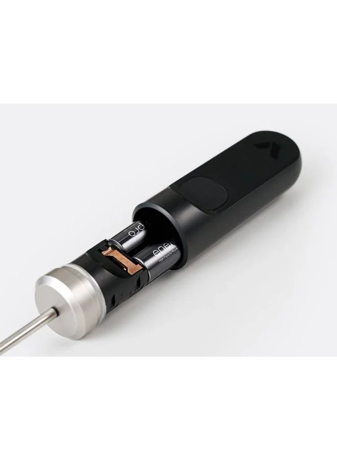 صبمينيمال NanoFoamer V2 - صانع رغوة القهوة المحمول، للكابتشينو أو كافيه لاتيه، يعمل بالبطارية (2xAA)، مع شاشتين نانوية رفيعة وفائقة الدقة | لعشاق القهوة وباريستا