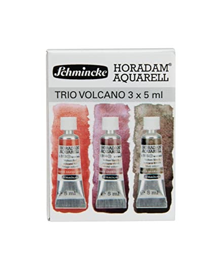 Schmincke Horadam Aquarell Super Granulation Trio Vulcano 5 ml Tubes 74 890 097 Cardboard Set Very Strong Granulating colors Finest Super Granulating Watercolors - Image 1