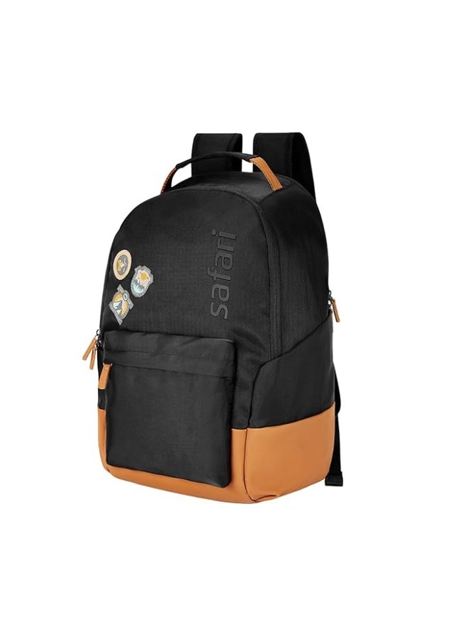 Safari Dart 3 24L College backpack, 2 compartments, 17" laptop compatible, Smart trolley sleeve, Front pocket, college backpack bags for women and men, travel bag, Ideal for Students, Color - Black - Image 1