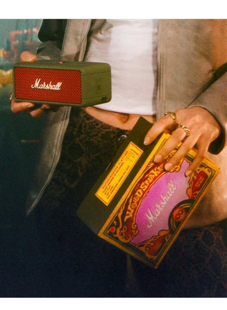 MARSHALL EMBERTON III Marshall Limited Edition Outdoor Bluetooth Speaker Small Subwoofer Speaker High Sound Quality - Green - Image 4