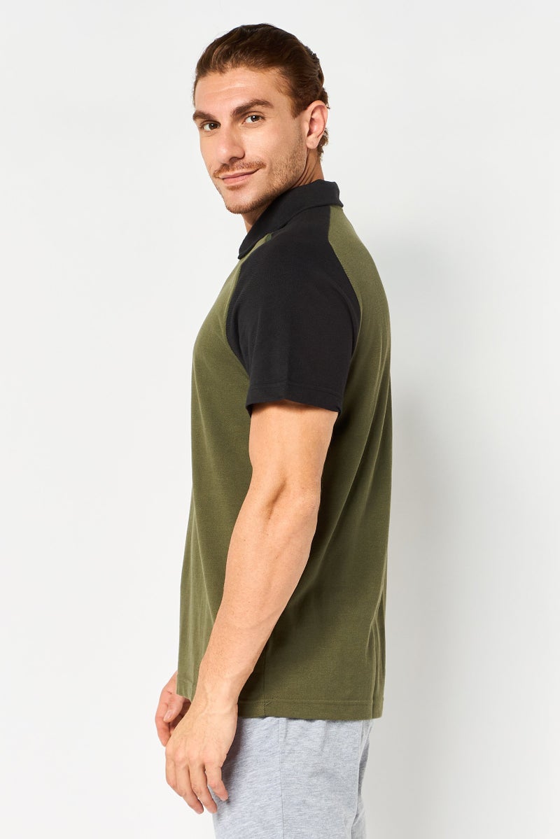 PUMA Men Sportswear Fit Short Sleeve Outdoor Polo Shirt, Olive - Image 4