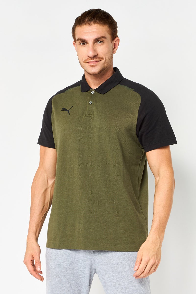 PUMA Men Sportswear Fit Short Sleeve Outdoor Polo Shirt, Olive - Image 1