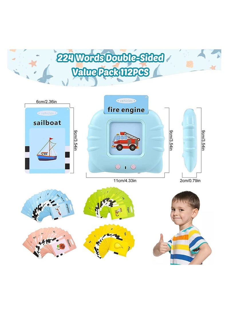 Educational Toys for 2 3 4 5 Years Old Boys Girls, 112 Talking Baby Flash Cards, Preschool Learning Toys for Kids, Flash Cards for Toddlers 2-4 Years Old, Birthday Gift for Boys Girls - Image 3