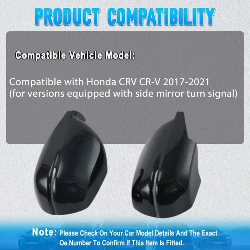 TOTMOX Carbon Fiber Rearview Mirror Cover for Honda CRV CR-V 2017-2021 - Image 4