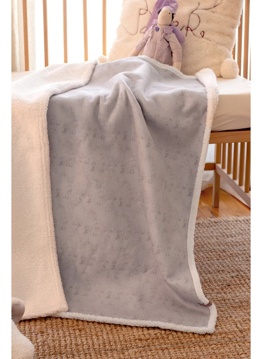 Hamur Fluffy Baby BLANKET 80x100 cm Solid Gray