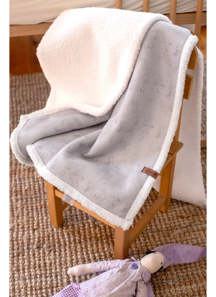 Hamur Fluffy Baby BLANKET 80x100 cm Solid Gray
